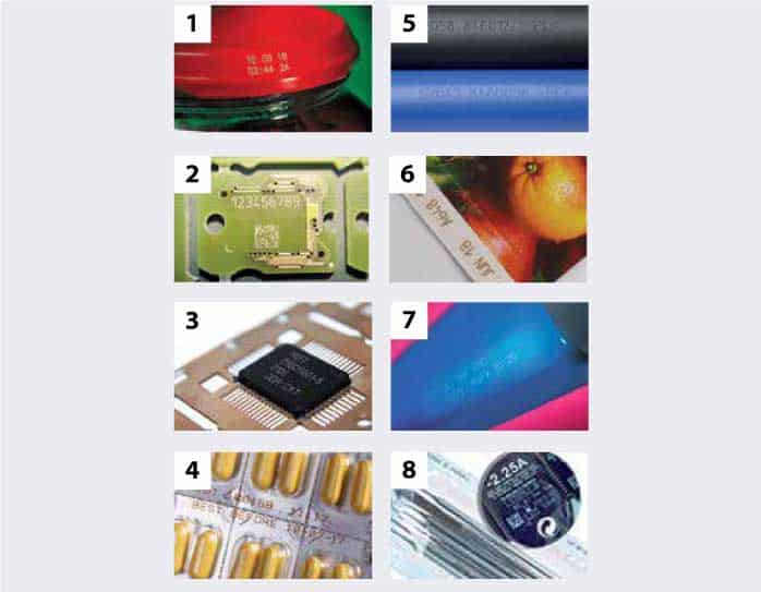 วัสดุ ที่เหมาะกับ เครื่องพิมพ์วันที่ผลิตเลเซอร์ ระบบ Fiber Laser&Co2