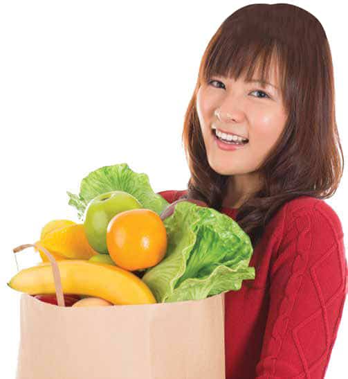 หญิงสาว กับ ผลไม้