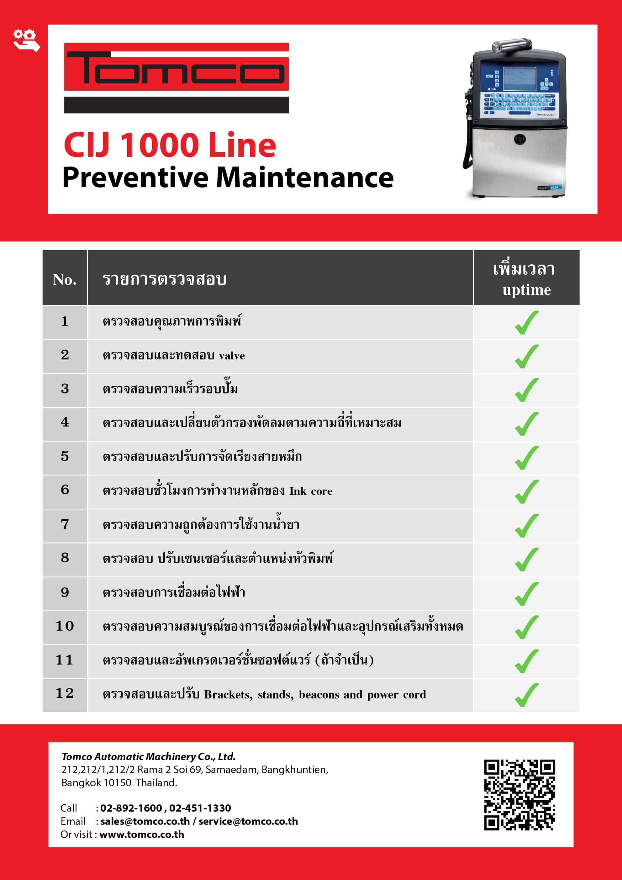Preventive Maintenance-VJ1000
